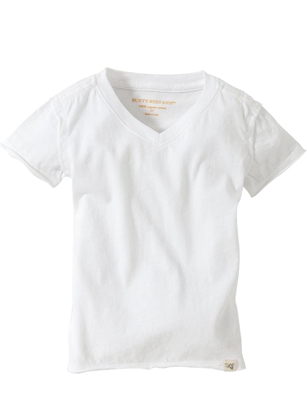 Burt's Bees Baby White Short Sleeve V-Neck Tee